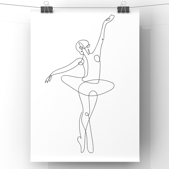 ✨NEW✨Original 8x10 Illustration Ballerina Art Print Un… - Picture 2 of 2